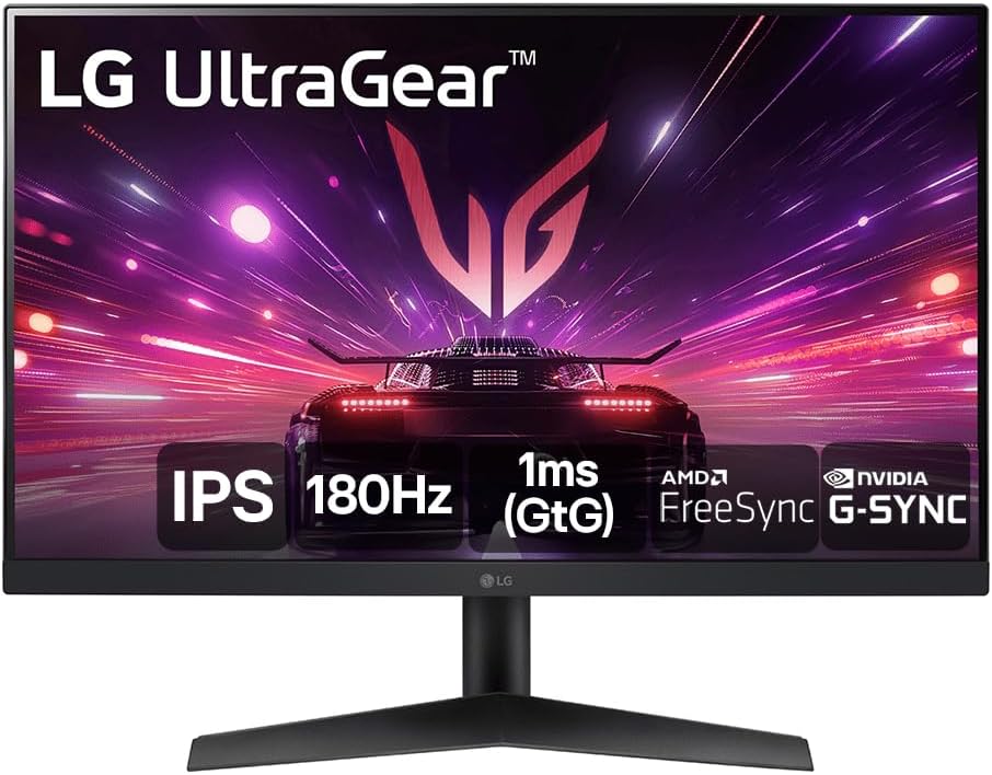 Monitor Gamer LG UltraGear 24” 24GS60F-B IPS Full HD 180Hz 1ms G-SYNC HDR10