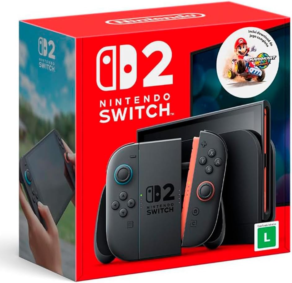 Bundle Nintendo Switch 2 + Jogo Digital Mario Kart World – Modelo Nacional
