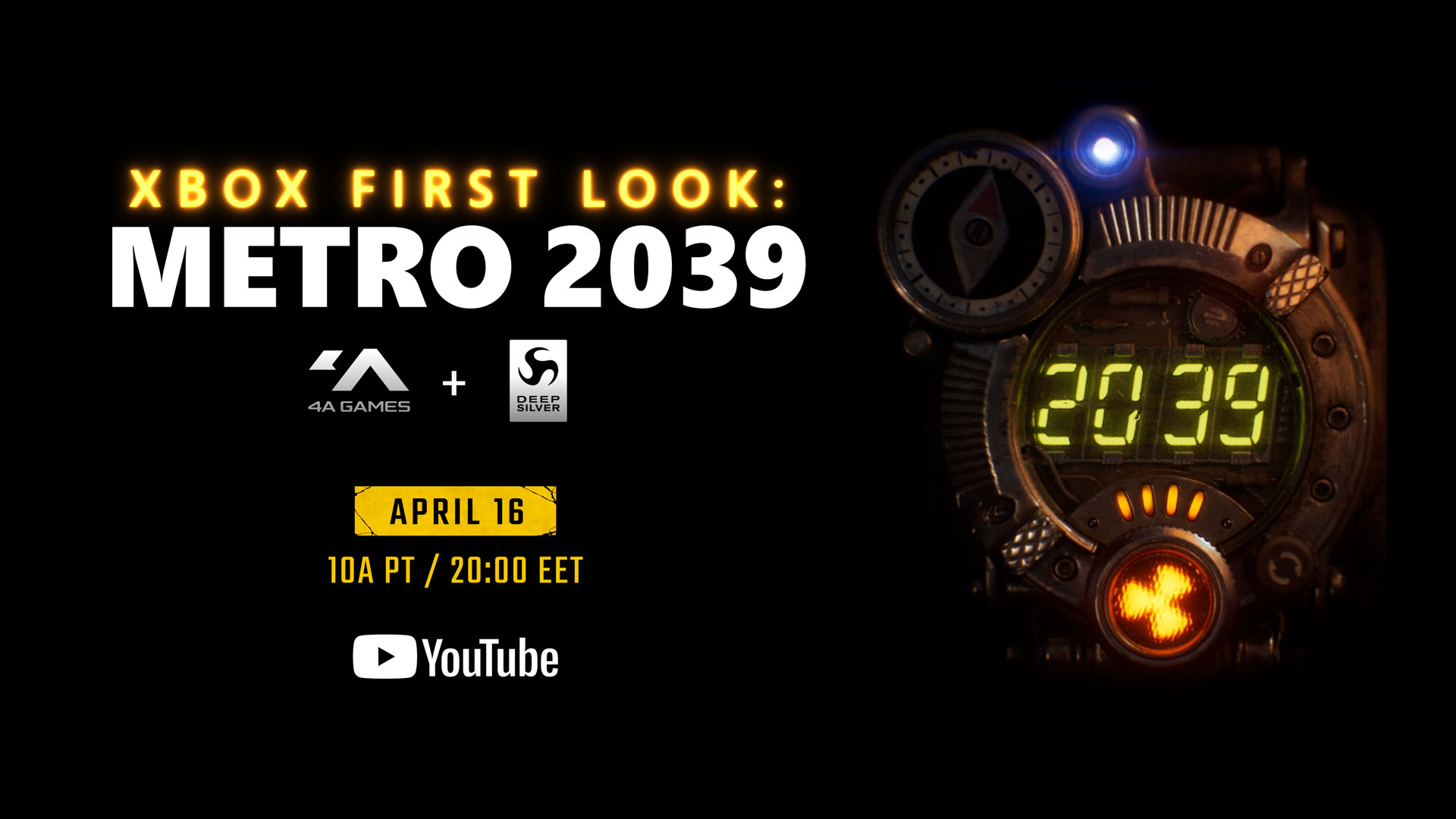 Metro 2039 será revelado nesta quinta em evento Xbox First Look com transmissão no YouTube