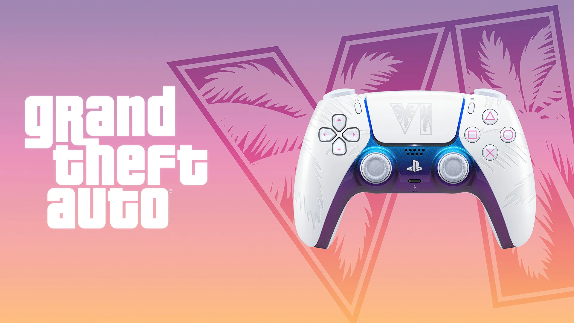 DualSense branco de edição limitada de GTA 6